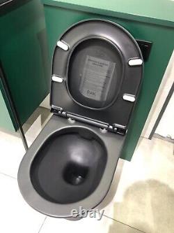 Ensemble salle de bain vert forêt 600mm Unité de vanité et Unité de toilette avec cuvette dos au mur