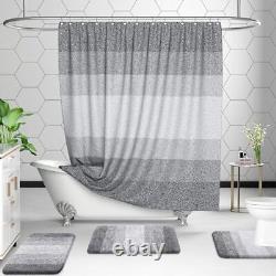 Ensembles de tapis de salle de bain de luxe 3 pièces, doux absorbants 30x20+24x16+20x20 gris
