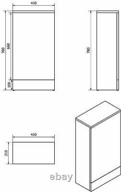 Gloss White Bathroom Vanity Basin Sink Back To Wall Toilet Unit Meubles Wc