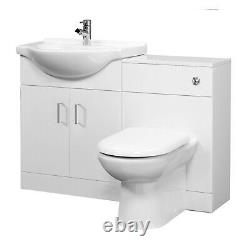 Gloss White Furniture Vestiaire Pack, Vanity Basin Cabinet, Wc Unité, Toilettes Pan