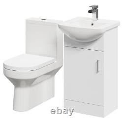 Grossiste Domestique Neiva Gloss Blanc 450mm 1 Meuble de Toilette à Porte et Dos Fermé