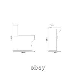 Grossiste Domestique Neiva Gloss Blanc 450mm 1 Meuble de Toilette à Porte et Dos Fermé