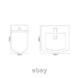 Grossiste Domestique Neiva Gloss Blanc 450mm 1 Meuble de Toilette à Porte et Dos Fermé