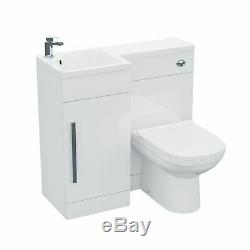 Ingersly 900 MM Main Gauche Salle De Bain Bassin Blanc Vanity Retour Au Wc Mur Toilettes