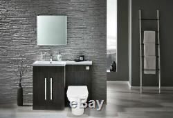 Ingersly Gauche Salle De Bains Gris Vanity Furniture Basin Retour Au Mur Toilettes