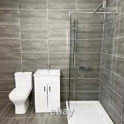 Lacs 1200 x 800mm Suite de douche complète avec valve + toilettes + unité de vanité Troya