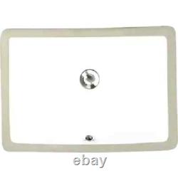 Lavabo de salle de bain rectangulaire sous plan classique en céramique petit 16x11