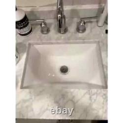 Lavabo de salle de bain rectangulaire sous plan classique en céramique petit 16x11