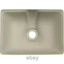 Lavabo de salle de bain rectangulaire sous plan classique en céramique petit 16x11