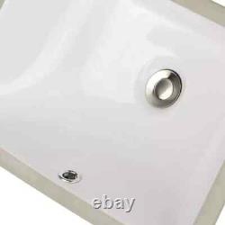 Lavabo de salle de bain rectangulaire sous plan classique en céramique petit 16x11