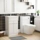 Lex White Meuble Sous-vasque 500 Mm Et Wc Avec Toilette Adoss&eacute;e Ellis