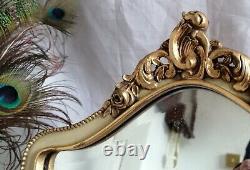 Magnifique Vintage Gilt Gesso Table Dressing Table/vanity Bevelled Mirror