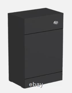 Meuble de Salle de Bains Gris Unité 500 600 700 800mm Cabinet au Sol Lavabo WC Évier Toilette