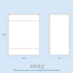 Meuble de salle de bain Nes 600 mm en gris mat avec 2 tiroirs et toilettes adossées au mur