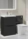 Meuble De Salle De Bain Avec Lavabo 500 600 700 800 Mm Armoire De Sol Gris Lavabo