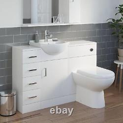 Meuble de salle de bain avec tiroir, armoire, unité de toilette, réservoir, meuble lavabo