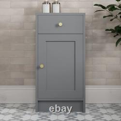 Meuble de salle de bain de 1820 mm avec toilettes encastrées et étagère de rangement en mobilier gris