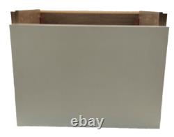 Meuble de salle de bain en noyer pour lavabo encastré marron 63 x 44 x 50 mm avec pièce arrière blanche