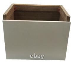 Meuble de salle de bain en noyer pour lavabo encastré marron 63 x 44 x 50 mm avec pièce arrière blanche