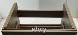 Meuble de salle de bain en noyer pour lavabo encastré marron 63 x 44 x 50 mm avec pièce arrière blanche
