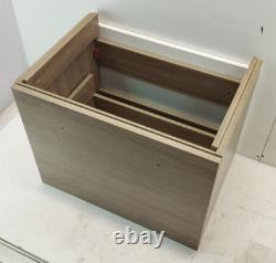 Meuble de salle de bain en noyer pour lavabo encastré marron 63 x 44 x 50 mm avec pièce arrière blanche