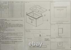 Meuble de salle de bain en noyer pour lavabo encastré marron 63 x 44 x 50 mm avec pièce arrière blanche