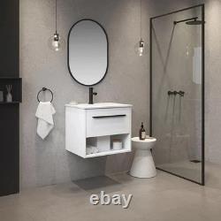 Meuble de salle de bain mural Ove Camila 60 cm, blanc mat (PRP 525 £) FISSURÉ À L'ARRIÈRE