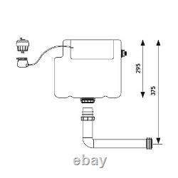 Meuble de salle de bains 500 mm avec lavabo, toilettes à poser contre le mur, réservoir, robinet et évacuation en plaque noire