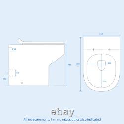 Meuble de salle de bains Anthracite Nes Home 1000mm avec unité WC et toilette adossée au mur