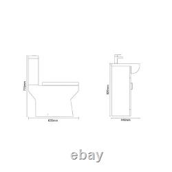 Meuble-lavabo 2 portes Neiva Gloss White 550 mm en gros pour salle de bains, avec dos ouvert et toilette