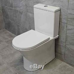 Meuble-lavabo 750mm + Option De Toilettes Sans Rebord Évier Lavabo Salle De Bains Suite + Robinet