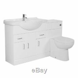 Meuble-lavabo Absolu 850 MM Et Unité De Toilette Arrière Au Mur 500 MM Avec Toilette Et Lavabo
