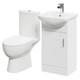 Meuble-lavabo Lima Blanc Brillant 450 Mm &agrave; 1 Porte Avec Dos Ouvert Pour Toilettes Domestiques En Gros