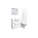 Meuble-lavabo Avec Miroir, Vasque Haute Et Toilettes Encastrées Avec Réservoir Dissimulé De 1800mm.