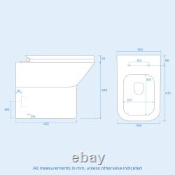 Meuble sous lavabo pour salle de bains Anthracite, meuble WC et toilette sans rebord adossée au mur