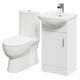 Meuble Vasque Lima Blanc Brillant 450 Mm &agrave; 1 Porte Et Dos Ferm&eacute; Pour Toilettes Domestiques En Gros