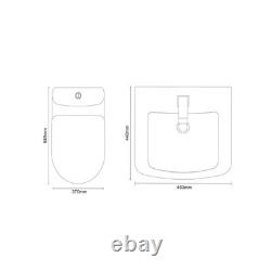 Meuble vasque Lima blanc brillant 450 mm à 1 porte et dos fermé pour toilettes domestiques en gros