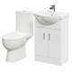 Meuble Vasque Lima Blanc Brillant 550 Mm &agrave; 2 Portes Avec Dos Ouvert Pour Toilettes Domestiques En Gros