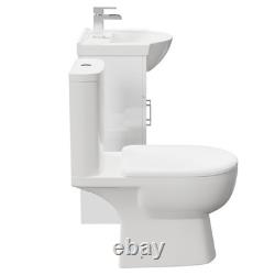 Meuble vasque Lima blanc brillant 550 mm à 2 portes avec dos ouvert pour toilettes domestiques en gros