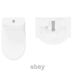 Meuble vasque Lima blanc brillant 550 mm à 2 portes avec dos ouvert pour toilettes domestiques en gros