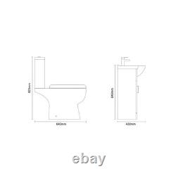 Meuble vasque Lima blanc brillant 550 mm à 2 portes avec dos ouvert pour toilettes domestiques en gros