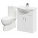Meuble Vasque Lima Blanc Brillant 650 Mm &agrave; 2 Portes Avec Dos Ferm&eacute; Pour Toilettes Domestiques En Gros