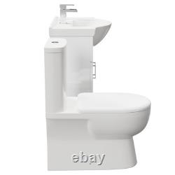 Meuble vasque Lima blanc brillant 650 mm à 2 portes avec dos fermé pour toilettes domestiques en gros
