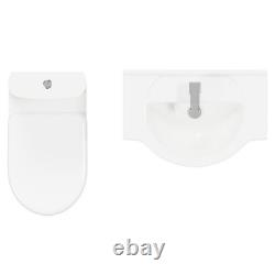 Meuble vasque Lima blanc brillant 650 mm à 2 portes avec dos fermé pour toilettes domestiques en gros