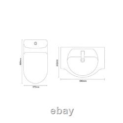 Meuble vasque Lima blanc brillant 650 mm à 2 portes avec dos fermé pour toilettes domestiques en gros
