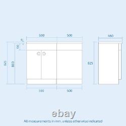 Meuble vasque de salle de bain Nes Home Grey 1100 mm et WC à poser contre le mur