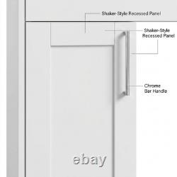 Meuble vasque de salle de bains Oliver White Shaker 1400 mm avec plan de toilette WC gris ardoise