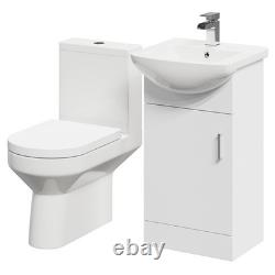 Meuble vasque de salle de bains Wholesale Domestic Neiva blanc brillant 450 mm à 1 porte et dos ouvert pour toilettes