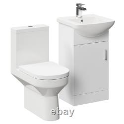 Meuble vasque de salle de bains Wholesale Domestic Neiva blanc brillant 450 mm à 1 porte et dos ouvert pour toilettes