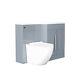 Meuble Vasque Gris Sur Pied Aric 1100mm Avec Toilettes Btw, Wc Et Lavabo